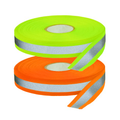 Reflektierende Streifen zum Aufnähen kombiniert - Breite 30 mm - Packung 5 m